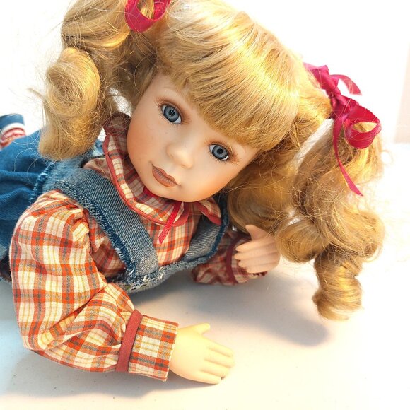 Princess House Porcelain Doll, laying on tummy - Picture 2 of 6